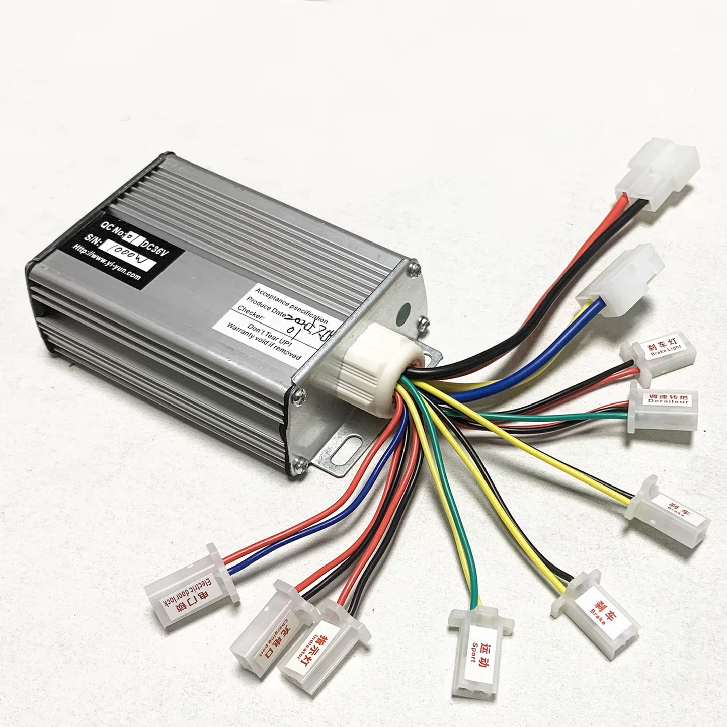 36V 1000W 30A E-Bike DC Brushed Motor Controller with LED Throttle Handlebar Kit for Chain Drive Electric Bicycle Scooter