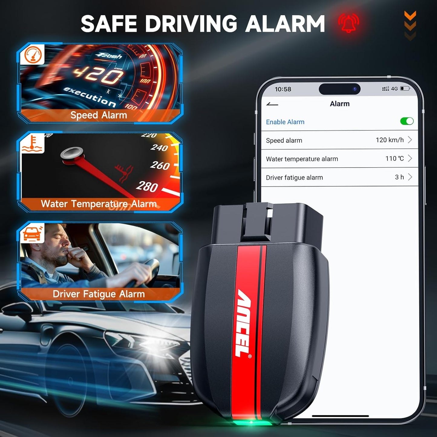 BD200 Bluetooth OBD2 Scanner with Battery Test- Car Code Reader Check Engine Diagnostic Scan Tools, Exclusive App on Ios & Android, Wireless OBDII Adapter Works for 1996 & Newer Vehicles