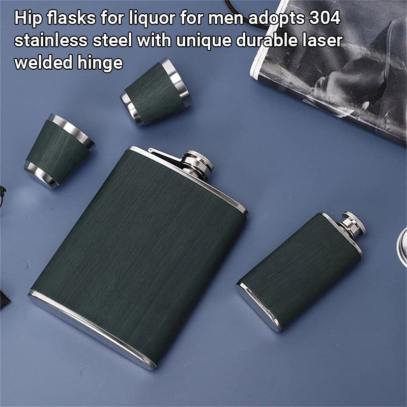 Stainless Steel Hip Flask Portable Pocket Bottle Wine Pot for Outdoor Travel Use