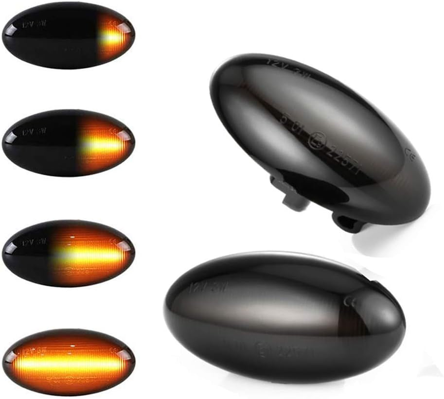 2Pcs Led Dynamic Turn Signal Side Marker Light Sequential Blinker Light for Peugeot 307 206 207 407 107 607 for Citroen C1 C2 C3