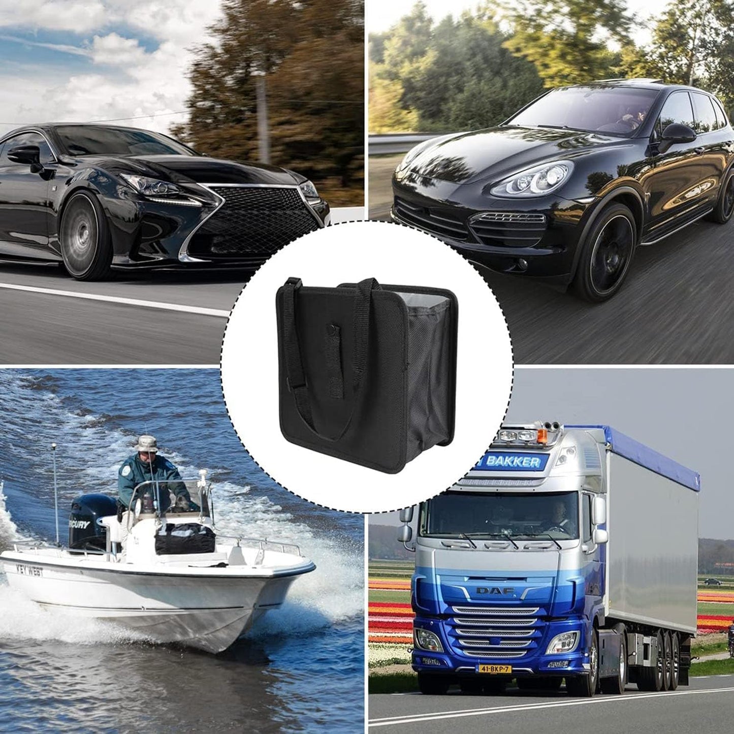 Foldable Hanging Car Trash Can, Waterproof Leakproof Car Interior Accessories Car Trash Bin, Multifunctional Car Storage Bag, Trash Can Storage Bag with Large Capacity for Car