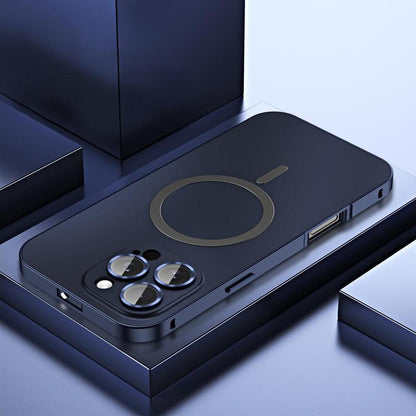 Alloy Aluminum Metal Mag Safe Magnetic Case for Iphone 16 15 14 13 12 Pro Max, Ultra Thin Phone Case Full Coverage Lens Protective Wireless Charging Protective Cover