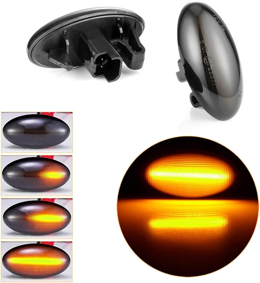 2Pcs Led Dynamic Turn Signal Side Marker Light Sequential Blinker Light for Peugeot 307 206 207 407 107 607 for Citroen C1 C2 C3