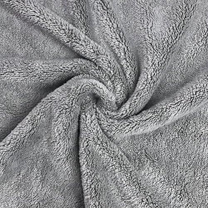 Microfiber Plush Car Drying Towel Cleaning Towels Super Absorbent Auto Detailing Towel 40X100Cm Gray