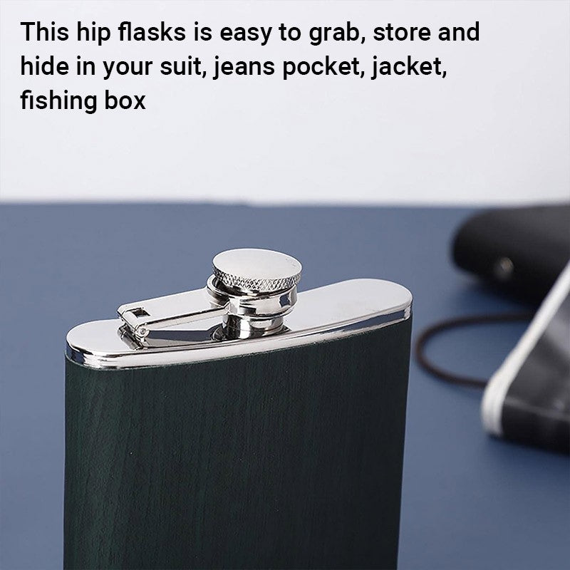Stainless Steel Hip Flask Portable Pocket Bottle Wine Pot for Outdoor Travel Use