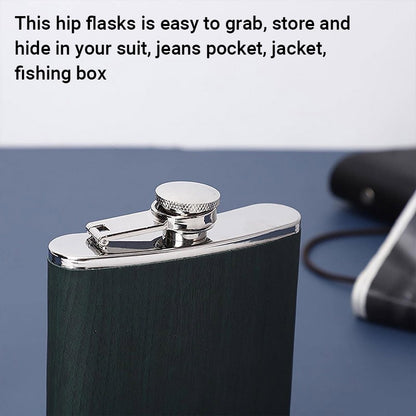 Stainless Steel Hip Flask Portable Pocket Bottle Wine Pot for Outdoor Travel Use