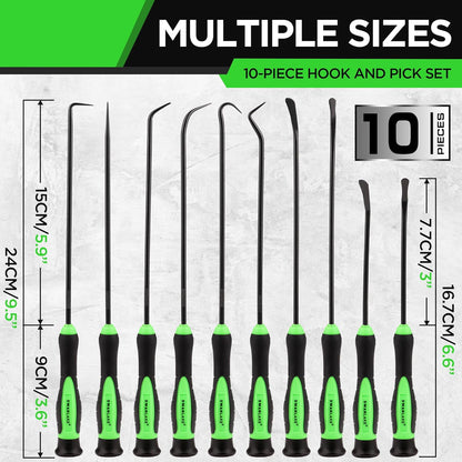 SWANLAKE 10-Piece Pick and Hook Set, Pick Tool Set for Car Auto Oil Seal/O-Ring Seal Gasket Pick Mini Hooks Puller Remover