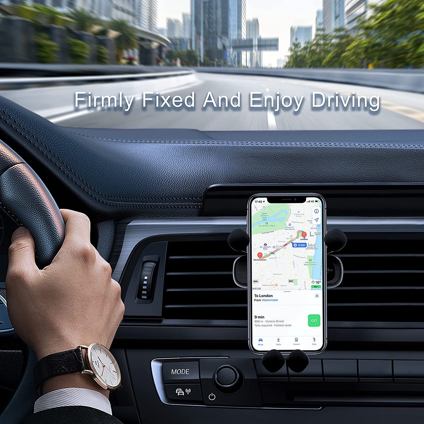 Air Vent Car Phone Holder,  Gravity Cradle Shakeproof Cell Phone Holder, Universal Compatible for Iphone Series Samsung Galaxy Series and All Other Smart Phones from 4.0-7.0 Inches