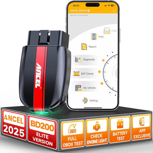 BD200 Bluetooth OBD2 Scanner with Battery Test- Car Code Reader Check Engine Diagnostic Scan Tools, Exclusive App on Ios & Android, Wireless OBDII Adapter Works for 1996 & Newer Vehicles