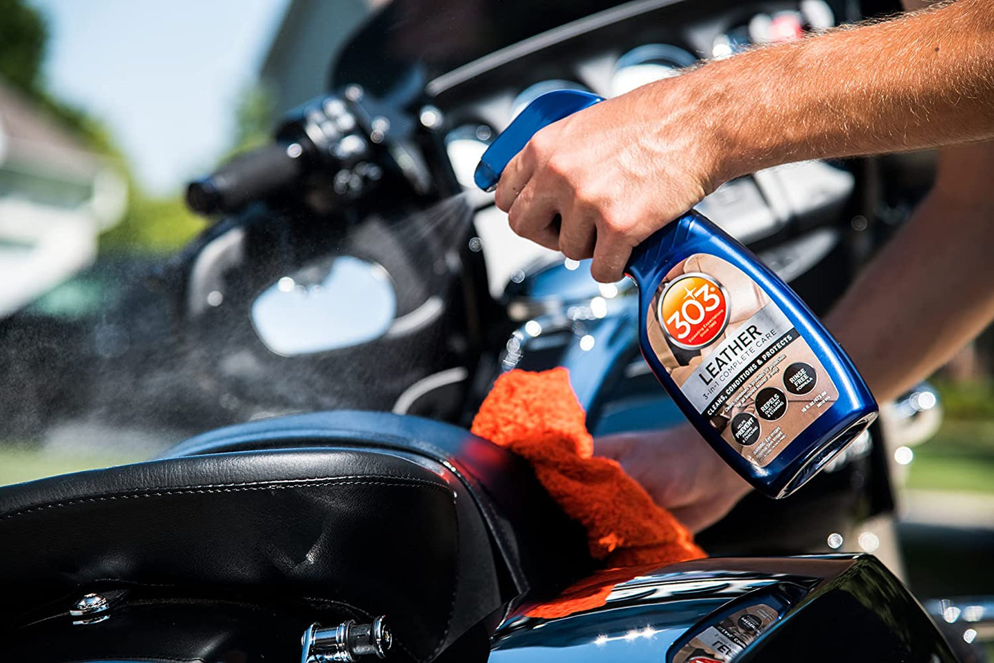 303® Automotive Leather Care Spray - 3-in-1 Protection, Prevent Cracking & Fading, UV Shield, Safe for All Leather & Vinyl - 473ml