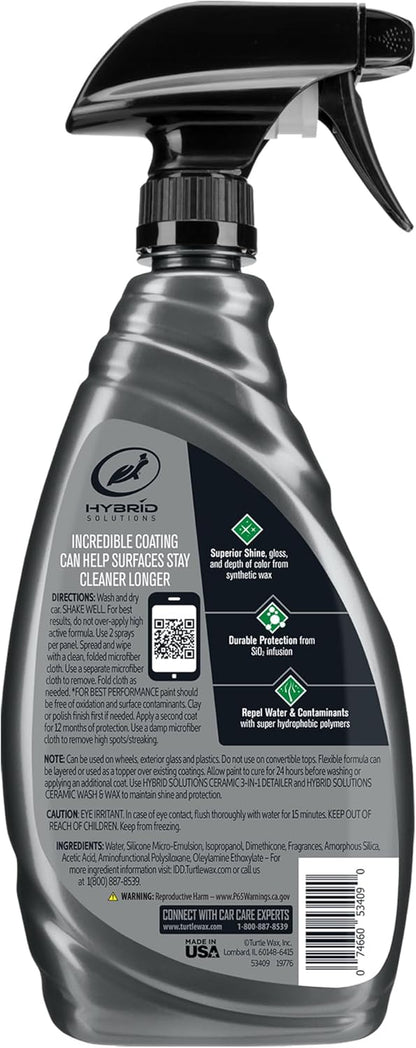 Turtlewax Hybrid Solutions Ceramic Spray Coating Wax - 473ml for Ultimate Shine and Protection