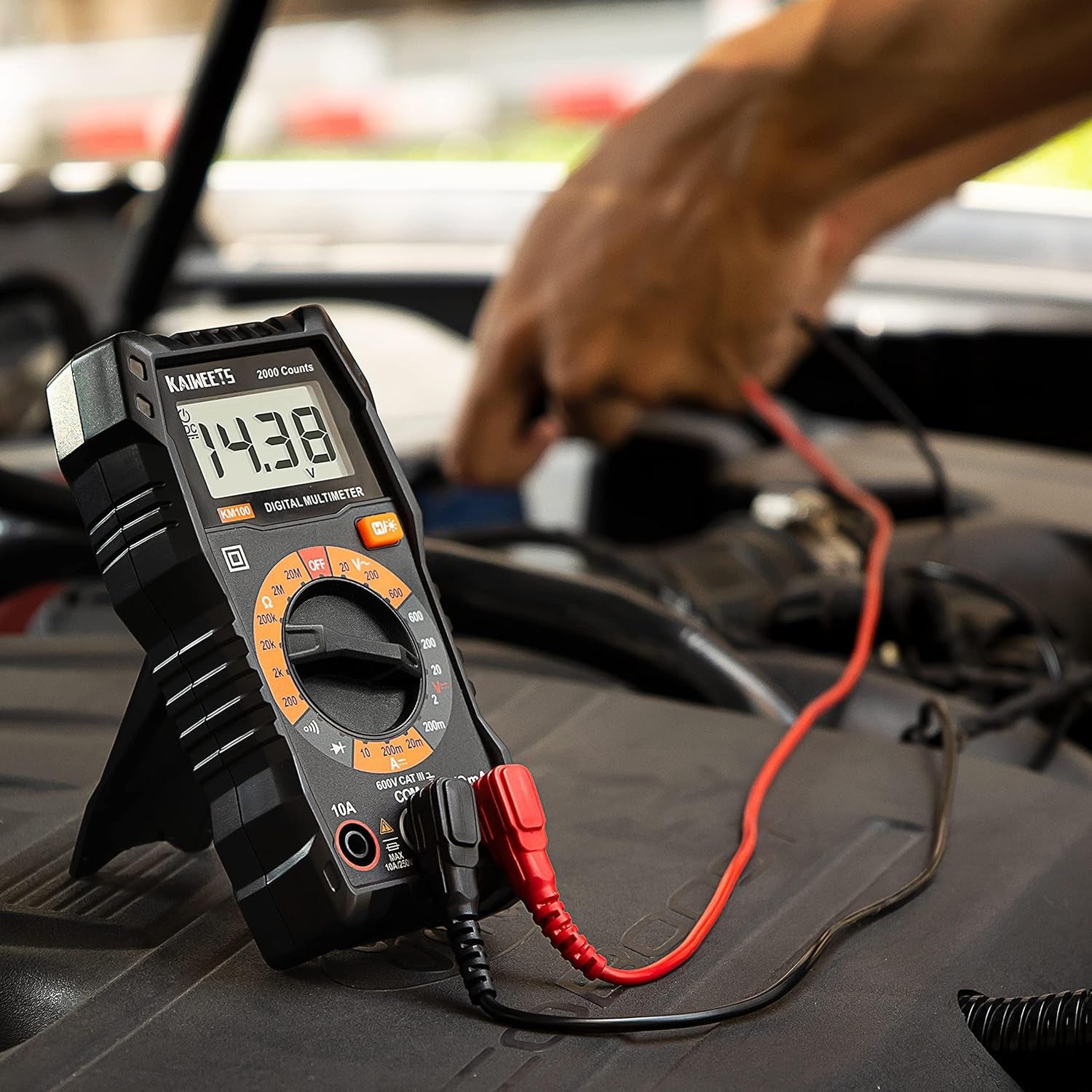 Multimeter 2000 Counts Digital Multimeter with DC AC Voltmeter, Ohm Volt Amp Test Meter and Continuity Test Diode Voltage Tester