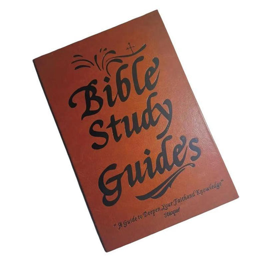 66-Page A5 Leather Bible Study Journal - Daily Devotional Notebook for Personal & Group Study, Prayer Companion, Christian Gift with PU Cover (Ideal Faith Building Tool