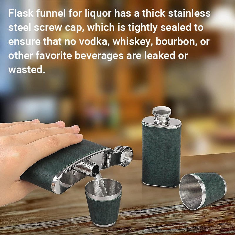 Stainless Steel Hip Flask Portable Pocket Bottle Wine Pot for Outdoor Travel Use