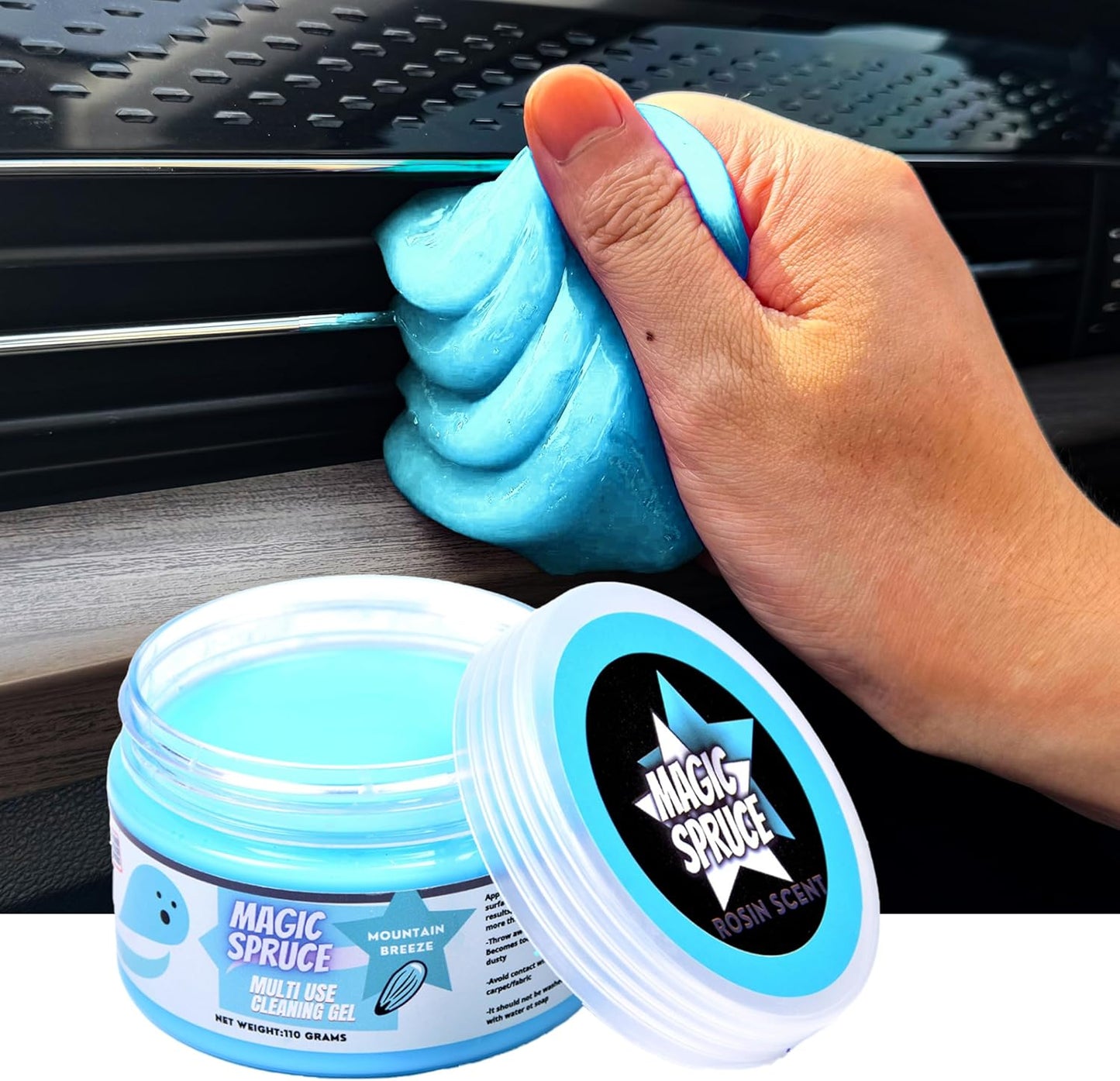 Car Cleaning Gel Kit for Interior, Non Water Car Detailing Putty, Scented Car Dashboard Cleaner, Car Cleaning Products, Upholstery Dust Remover, Vent, Reusable PC Laptop, Keyboard Cleaner