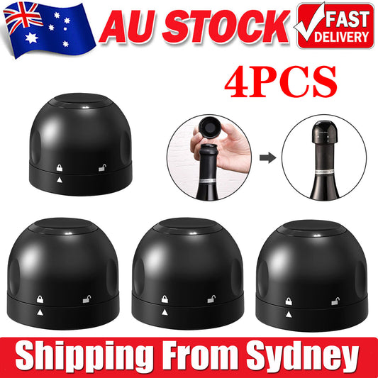 4X Silicone Sealed Champagne Stopper Red Wine Bottle Preserver Vacuum Plug Tools