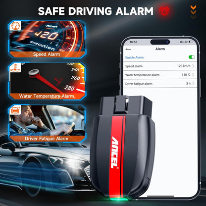 BD200 Bluetooth OBD2 Scanner with Battery Test- Car Code Reader Check Engine Diagnostic Scan Tools, Exclusive App on Ios & Android, Wireless OBDII Adapter Works for 1996 & Newer Vehicles