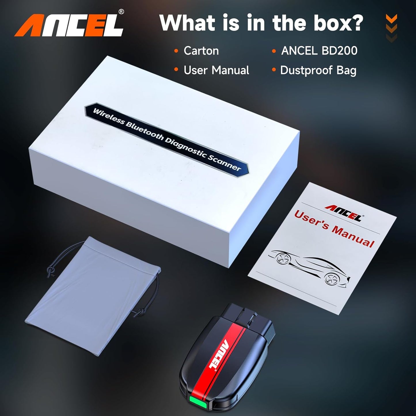 BD200 Bluetooth OBD2 Scanner with Battery Test- Car Code Reader Check Engine Diagnostic Scan Tools, Exclusive App on Ios & Android, Wireless OBDII Adapter Works for 1996 & Newer Vehicles