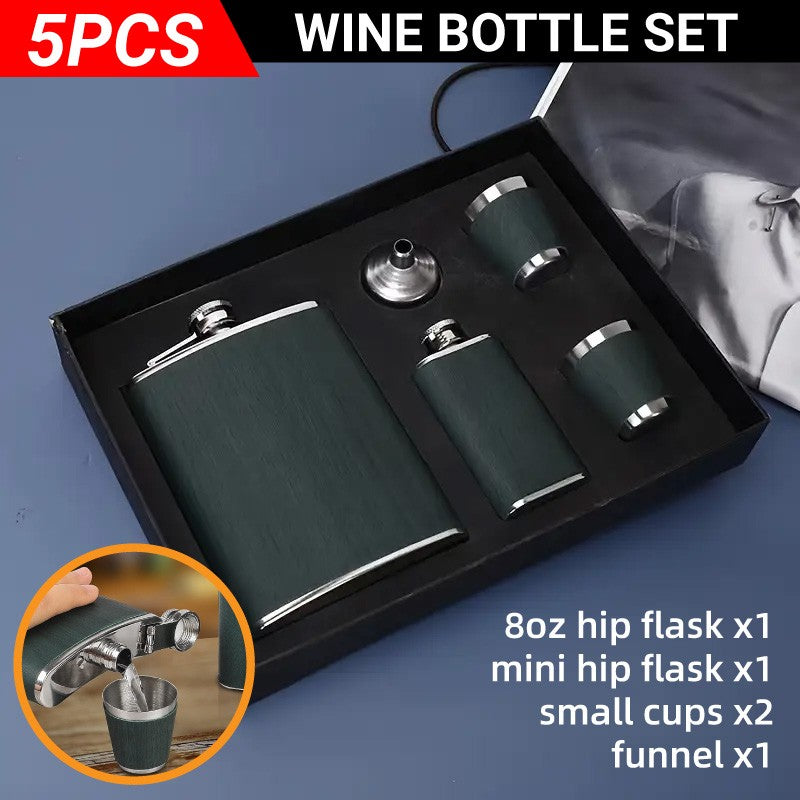 Stainless Steel Hip Flask Portable Pocket Bottle Wine Pot for Outdoor Travel Use