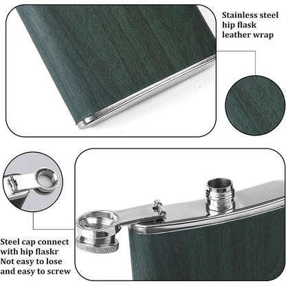 Stainless Steel Hip Flask Portable Pocket Bottle Wine Pot for Outdoor Travel Use
