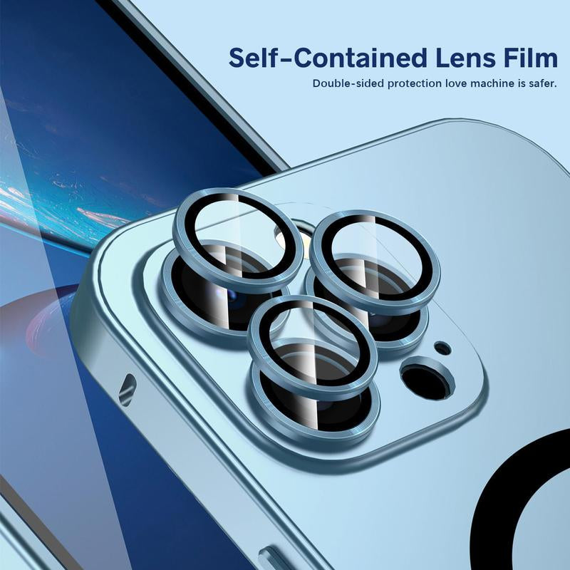 Alloy Aluminum Metal Mag Safe Magnetic Case for Iphone 16 15 14 13 12 Pro Max, Ultra Thin Phone Case Full Coverage Lens Protective Wireless Charging Protective Cover