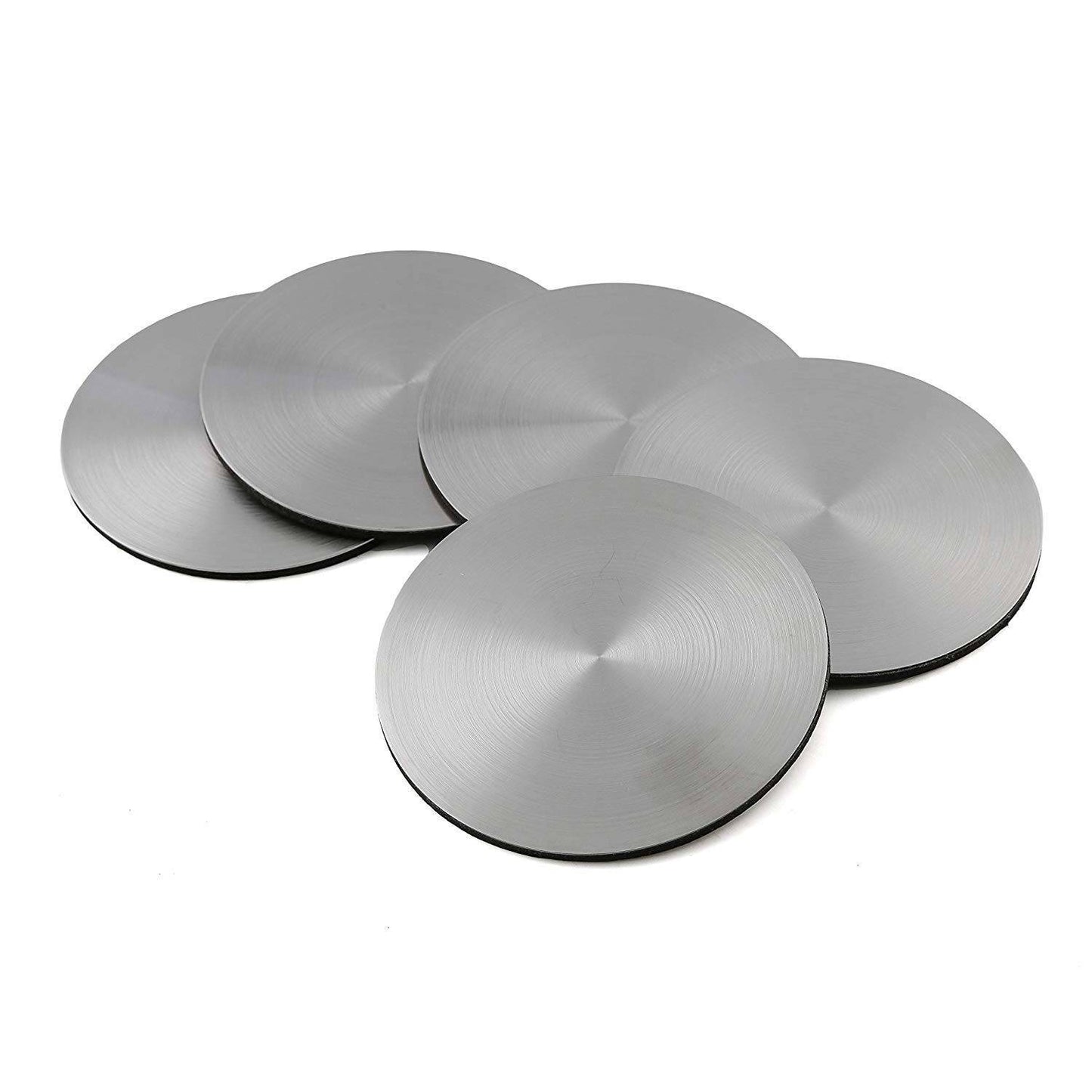 6Xstainless Steel Coasters for Drinks with Holder Heat Resistant Cup Mat Pad Set