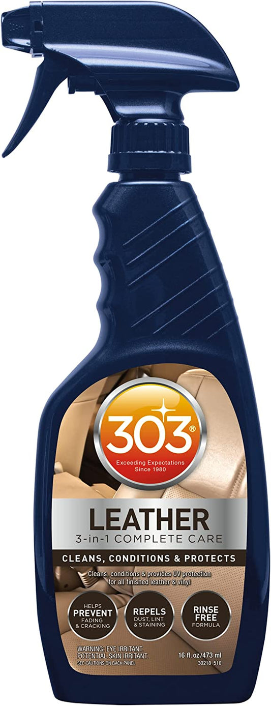 303® Automotive Leather Care Spray - 3-in-1 Protection, Prevent Cracking & Fading, UV Shield, Safe for All Leather & Vinyl - 473ml