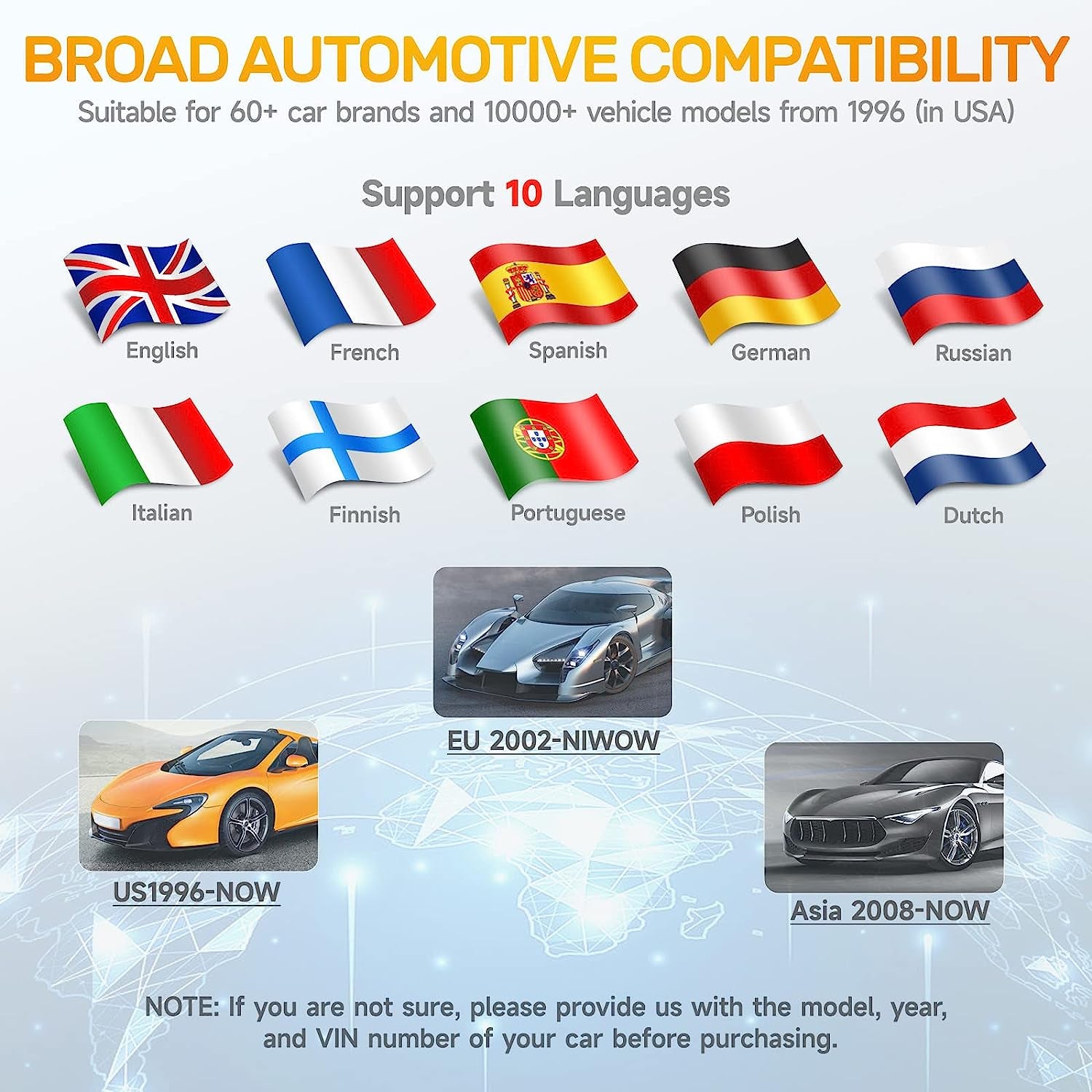 AD410 Pro 2-In-1 OBD2 Scanner and Battery Tester, OBD II Scanner Diagnostic Tool Check Engine Car Code Reader Scan Tool & 6V/12V Battery Analyzer Charging Cranking Test EVAP Live Data