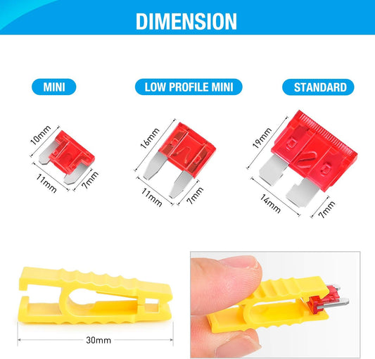 272-Piece Assorted Blade Fuse Kit - Standard, Mini & Low Profile Fuses for Cars, Boats, Trucks & SUVs (2A to 35A)